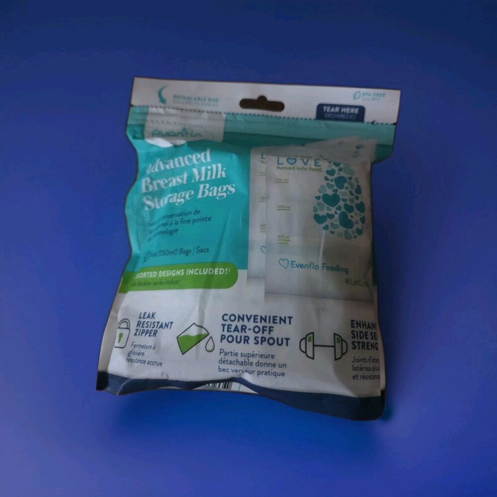 50ct 5oz Evenflo Advanced Breast Milk Storage Bags